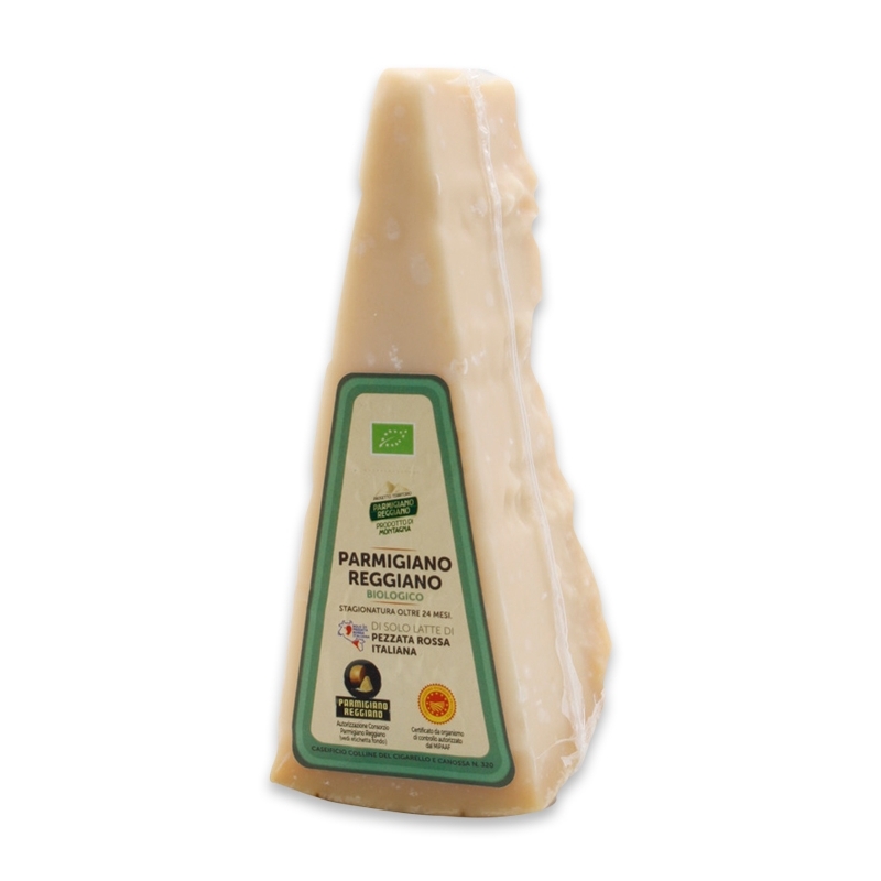 Parmigiano Reggiano DOP only Italian Pezzata Rossa - Mountain Product - Organic - aged 24 months