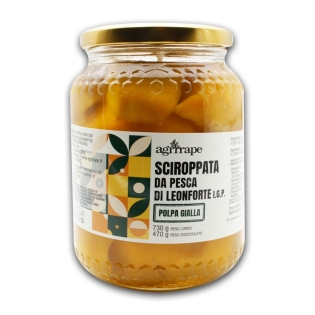 Yellow peaches from Leonforte PGI  in syrup