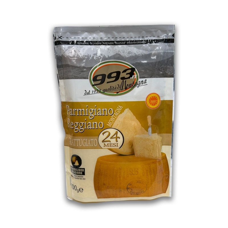 Parmigiano Reggiano PDO, Mountain Product, grated.