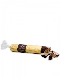 Crumbly nougat with PGI Piedmont hazelnuts covered in dark chocolate